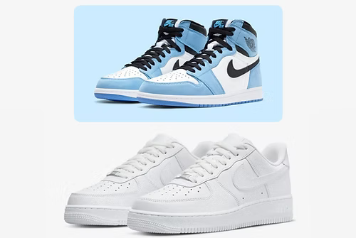 Air Jordan 1 Blue X Air Force 1 Combo